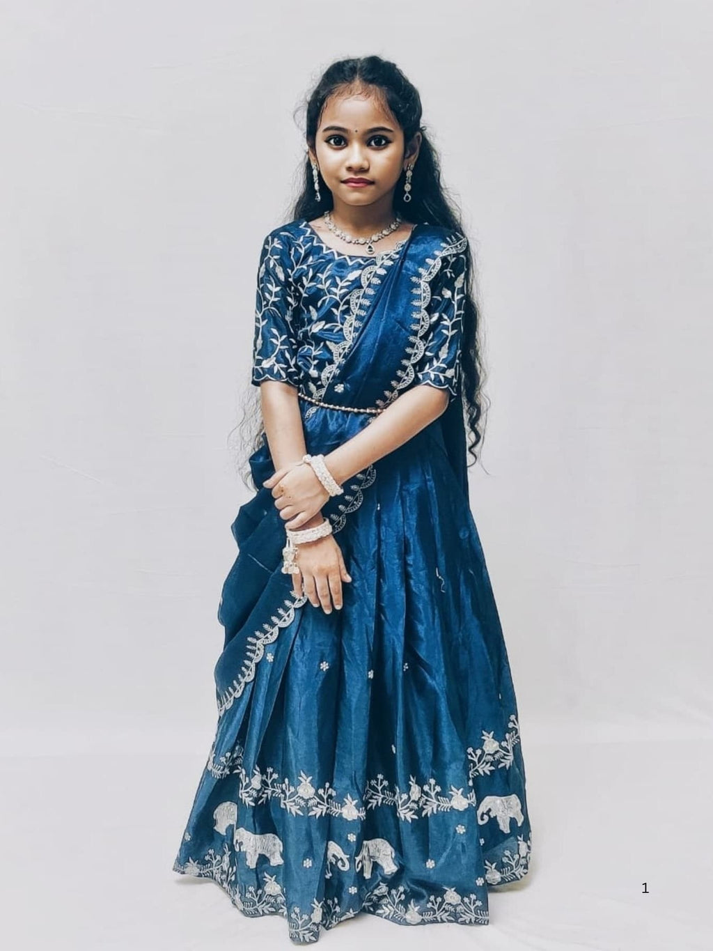 kids zari embroidery lehenga