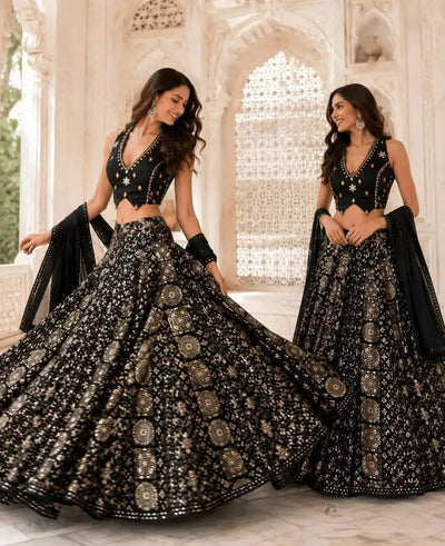 Premium Ajrakh Cotton Lehenga with 14m Flare for Garba