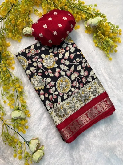 Premium Ajrakh Gajji Crepe Silk Saree with Real Mirror Work for Women