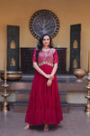 Premium Anarkali Gown with Heavy Embroidery Zari Work for Women