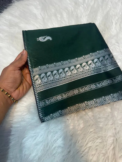 Premium Art Silk Jacquard Saree with Elegant Border for Wedding & Festive Wear