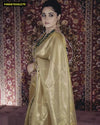 Exclusive Handcrafted Banarasi Golden Tissue Silk Saree - Premium Handloom Festive & Wedding Wear