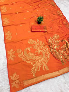 Premium Banarasi Silk Saree - Elegant Heavy Zari Weaving for Festive & Wedding Wear