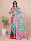 Premium Banarasi Silk Saree - Elegant Silver Zari Weaving for Festive & Wedding Wear