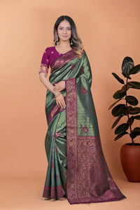 Premium Banarasi Silk Saree - Elegant Zari Wedding Wear for Women