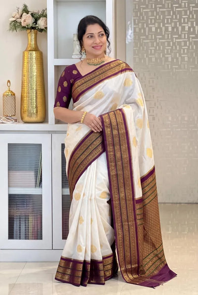 Premium Banarasi Soft Silk Saree - Elegant Festive Wear