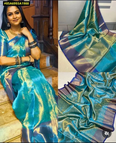 Premium Banarasi Soft Zari Silk Saree - Handwoven Festive Wear