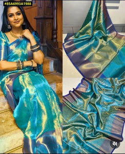 Premium Banarasi Soft Zari Silk Saree - Handwoven Festive Wear