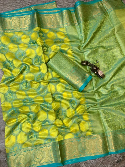 Premium Banarsi Paithani Silk Saree - Soft Draping with Peacock Border for Women