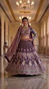 Premium Bridal Lehenga with 4 Meter Flare - Heavy Coding Sequins Work for Festive Wear
