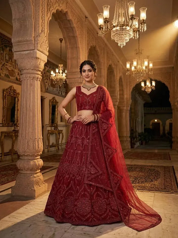Premium Bridal Lehenga with Heavy Sequins Work for Wedding & Festive Wear