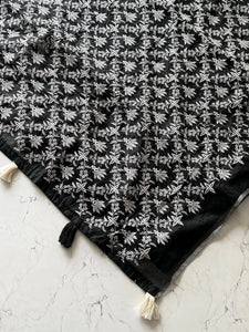 Premium Chanderi Cotton Saree - Multi Chiken Work for Festive Wear