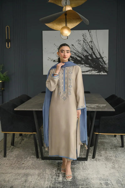Premium Chanderi Silk Kurti Set - Elegant Festive Wear with Dupatta for Women
