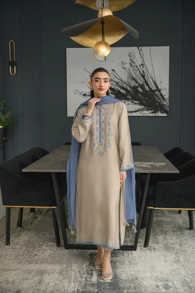 Premium Chanderi Silk Suit Set - Elegant Embroidery for Festive Celebrations