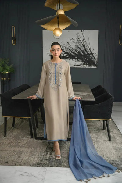 Premium Chanderi Silk Suit Set - Elegant Embroidery for Festive Celebrations