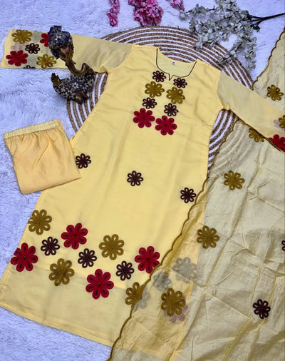 Premium Chanderi Silk Suit Set - Festive Wear with Dupatta for Women