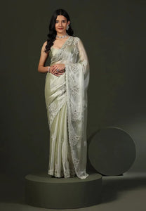Premium Chiffon Silk Saree - Elegant Cutwork Festive Wear