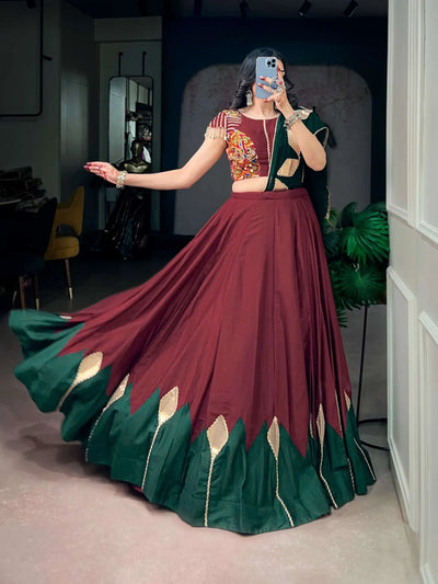 Premium Chinon Lehenga Choli with 7m Flair for Festive Wear