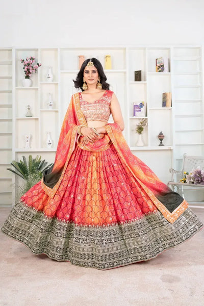 Premium Chinon Silk Lehenga Choli with Heavy Sequin Work for Women