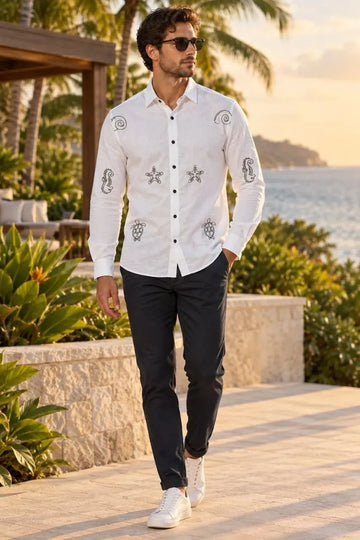 Premium Cotton Embroidered Shirt - Best Stylish Shirt for Men
