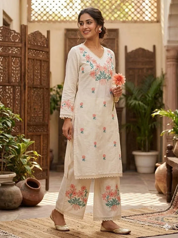 Premium Cotton Kurti Co-ord Set - Elegant A-Line Fit for Raksha Bandhan Collection