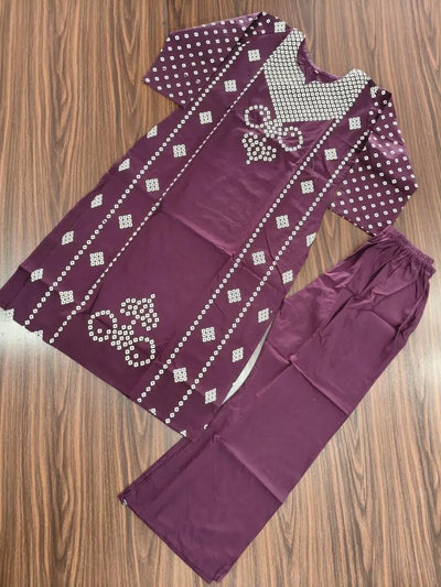 Premium Cotton Kurti Set - Festive Wear Palazzo Suit for Women