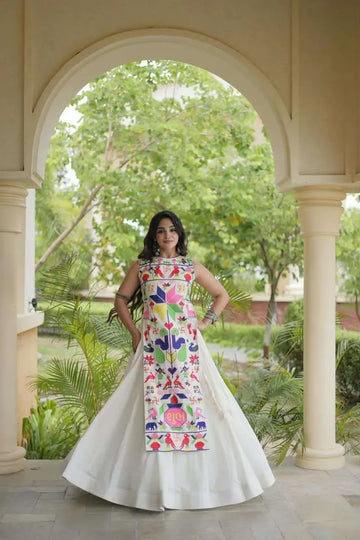 Premium Cotton Lehenga Choli - Festive Garba Wear for Women