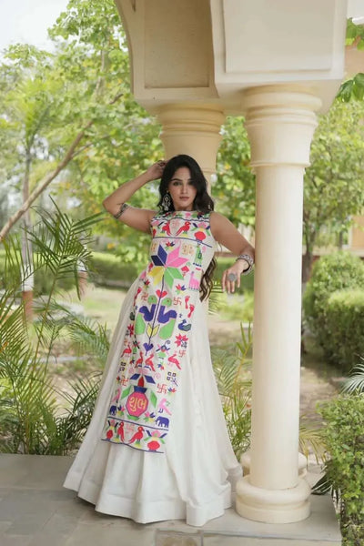 Premium Cotton Lehenga Choli - Festive Garba Wear for Women