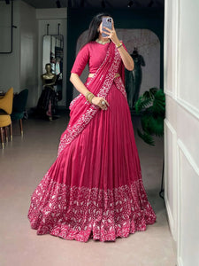 Premium Cotton Lehenga Choli with Batik Print - Traditional Festive Wear for Women