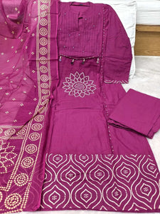 Premium Cotton Salwar Suit Set - Festive Wear for Women