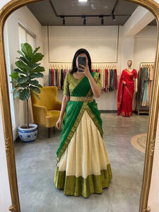 Premium Cotton Silk Lehenga - Ready-to-Wear Structured Flare Festive Wear for Women