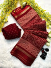 Premium Cotton Silk Saree - Lightweight Festive Wear for Women