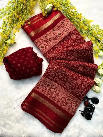 Premium Cotton Silk Saree - Lightweight Festive Wear for Women