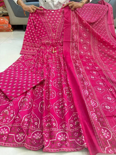 Premium Cotton Suit Set - Hand Block Print Festive Wear for Women