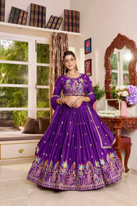 Premium Crepe Silk Lehenga Choli - Heavy Sequence Work Festive Wear for Women