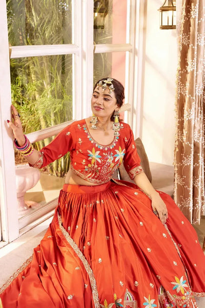 Premium Crepe Silk Lehenga Choli - Heavy Sequence Work Festive Wear for Women