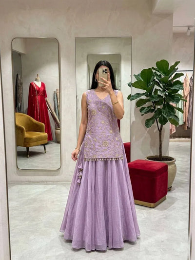 Premium Crunchy Silk Lehenga Choli Set - 7-Meter Flare Festive Wear