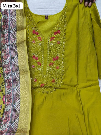 Premium Designer Kurti Set - Handcrafted Silk Festive Wear with Dupatta