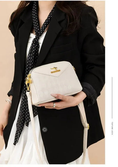 Premium Designer Leather Look Sling Bag - 2 Partition Style for Women