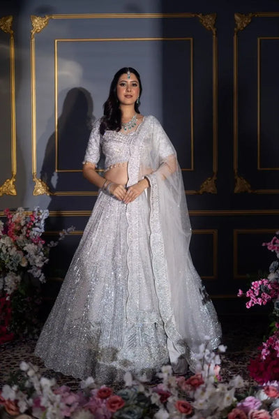 Premium Designer Lehenga for Women - Heavy Sequins Bridal Wear
