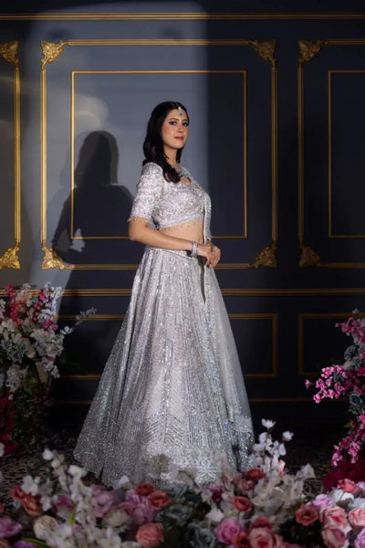 Premium Designer Lehenga for Women - Heavy Sequins Bridal Wear
