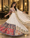 Premium Designer Lehenga - Heavy Digital Print & Mirror Work for Wedding Season