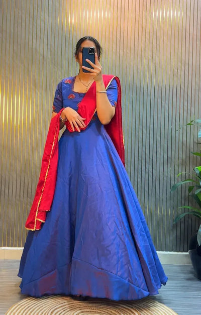 Premium Designer Maggam Hand Work Gown – Festive & Wedding Wear for Women