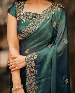 Premium Designer Saree with Handcrafted Sequin Blouse - Festive Wear for Women