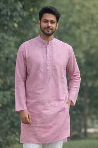 Premium Fendy Silk Kurta Pyjama - Gala Work for Men's Spring Festivals