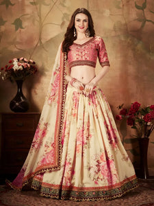 Premium Floral Lehenga Choli - Embroidered Festive & Wedding Ensemble