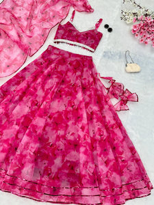 Premium Floral Rangoli Silk Maxi Gown - Elegant Sparrow Beads Work Festive Dress for Women