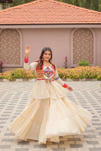 Premium Gamthi Work Lehenga Choli - 9-Meter Flair Traditional Festive Wear for Women