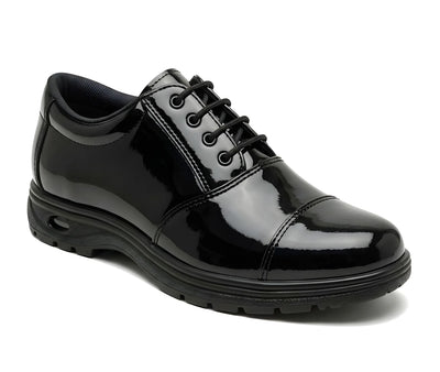 Premium Genuine Leather Police Safety Shoes - Steel Toe for Men
