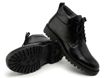 Premium Genuine Leather Safety Boots - Steel Toe & Anti-Slip for Men | Heavy Duty Workwear